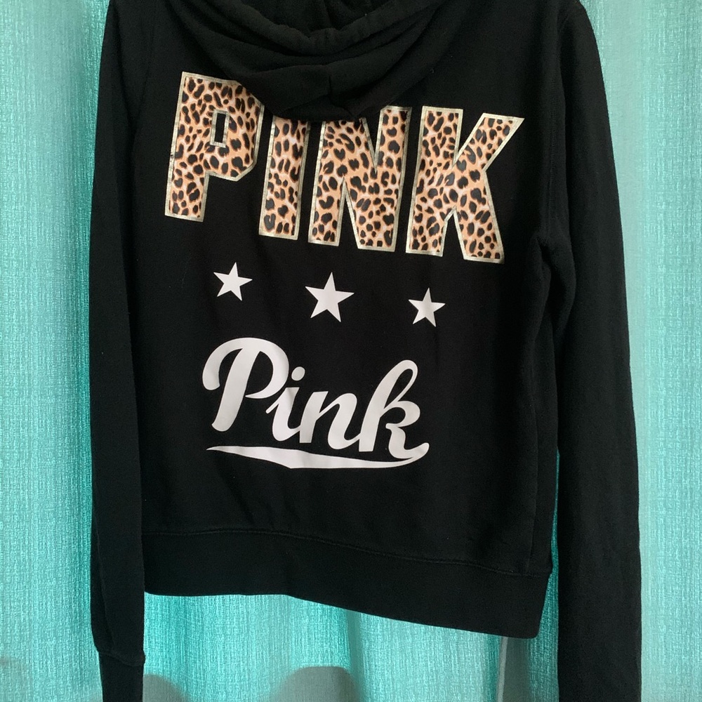 Pink zip up sweatshirt